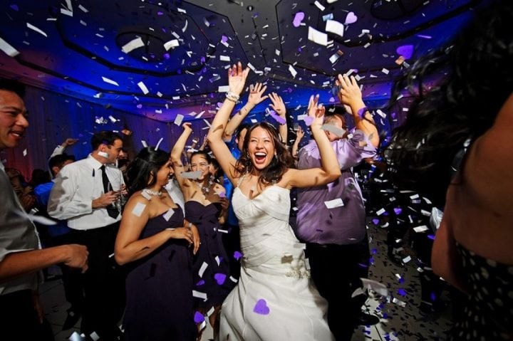 Couple dancing at their wedding reception